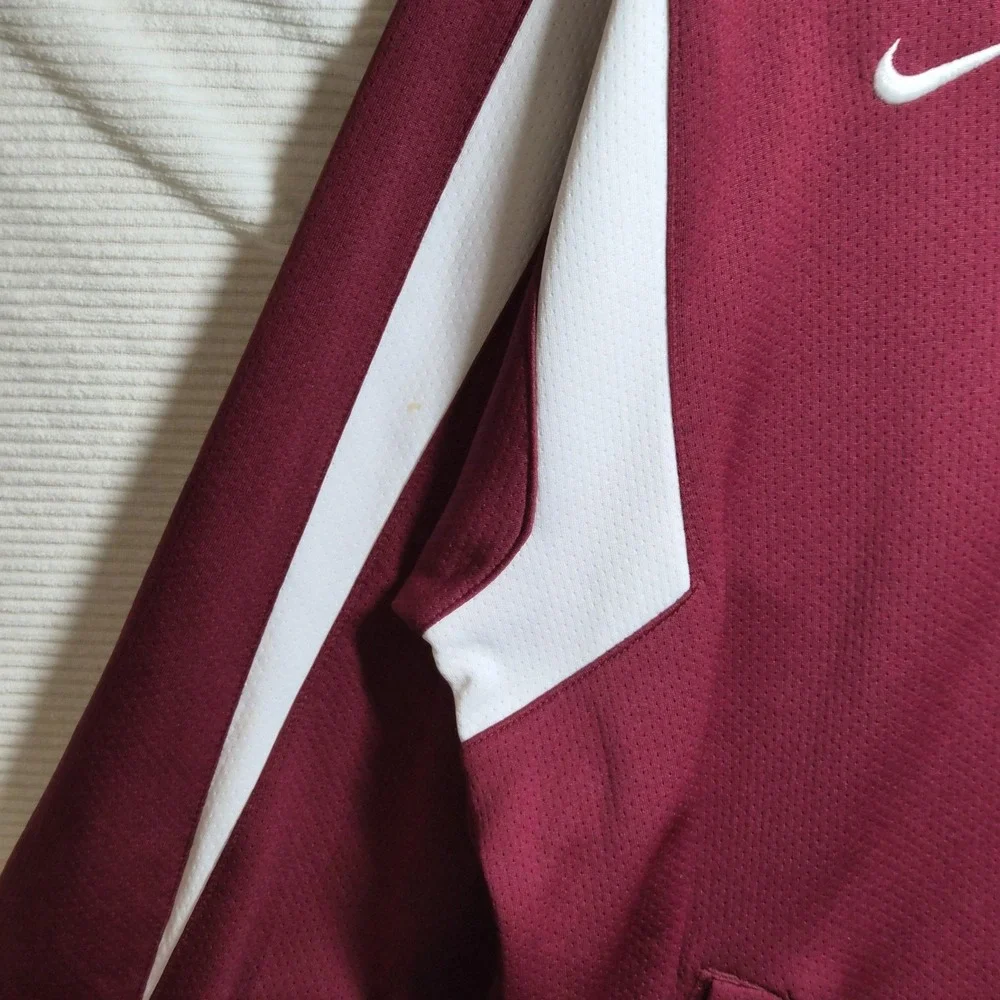 Nike IUPUI Jaguars Full Zip Track Jacket Mens Large‎ Maroon NikeFIT Dry